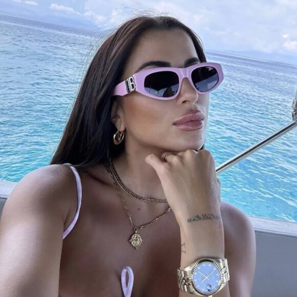 NEW BALENCIAGA SUNGLASSES, PINK SUNGLASSES BALENCIAGA - Picture 2 of 3